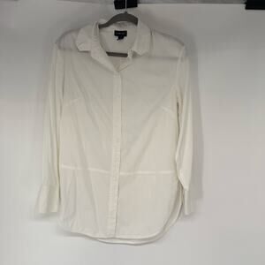 Ronen Chen Classic Button-Down Shirt Women's Size 0 White Clean Girl Minimalist